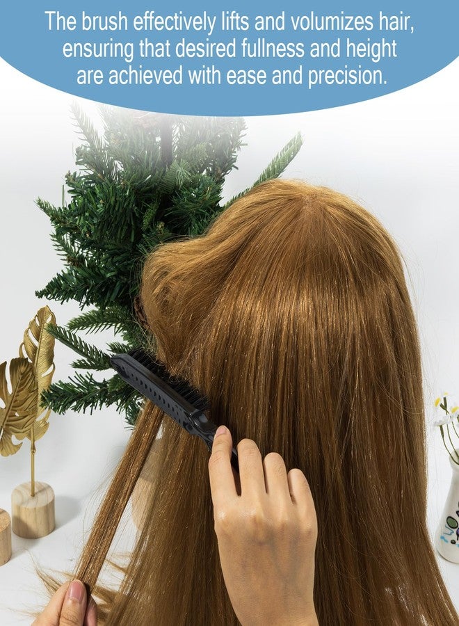 SIMPOR Teasing Hair Brush Slick Back Hair Brush Nylon Bristles Salon Styling Edge for Back Combing Lifting Create Volume Parting Stick for Women Men - Image 5